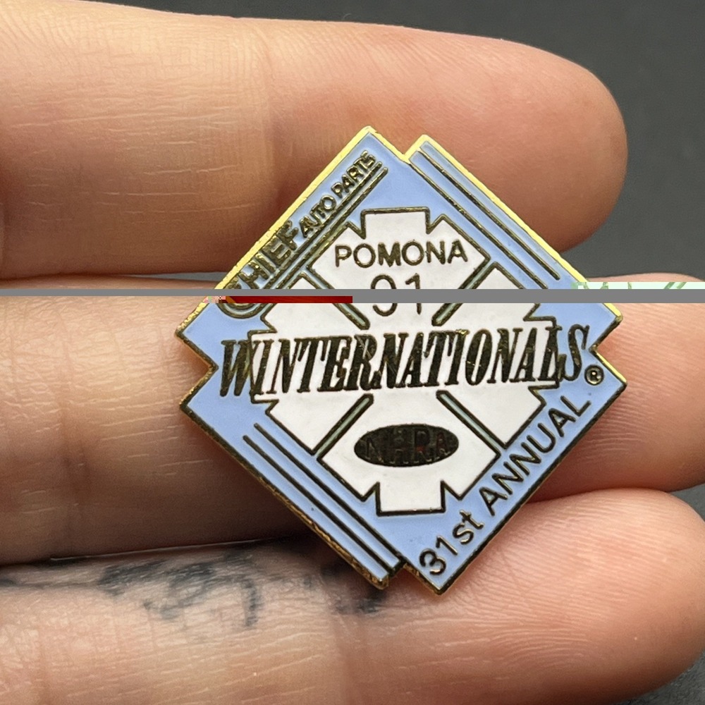 NHRA Racing Chief Auto Parts 31st Winternationals Pomona Lapel Hat Pin